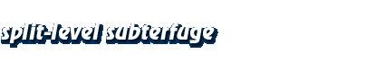 split-level subterfuge